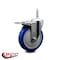 Service Caster 5 Inch Blue Polyurethane Wheel Swivel 58 Inch Threaded Stem Caster Total Lock Brake SCC SCC-TSTTL20S514-PPUB-BLUE-58212 - alternate 2
